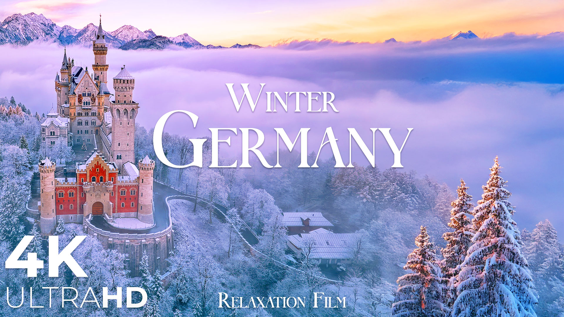 Winter in Germany 4K — Peaceful Nature Relaxation Film with Deep Calming Music